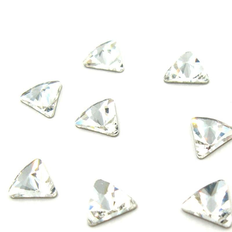Swarovski® Triangles (Rivoli) - Clear/Crystal - 12Pcs