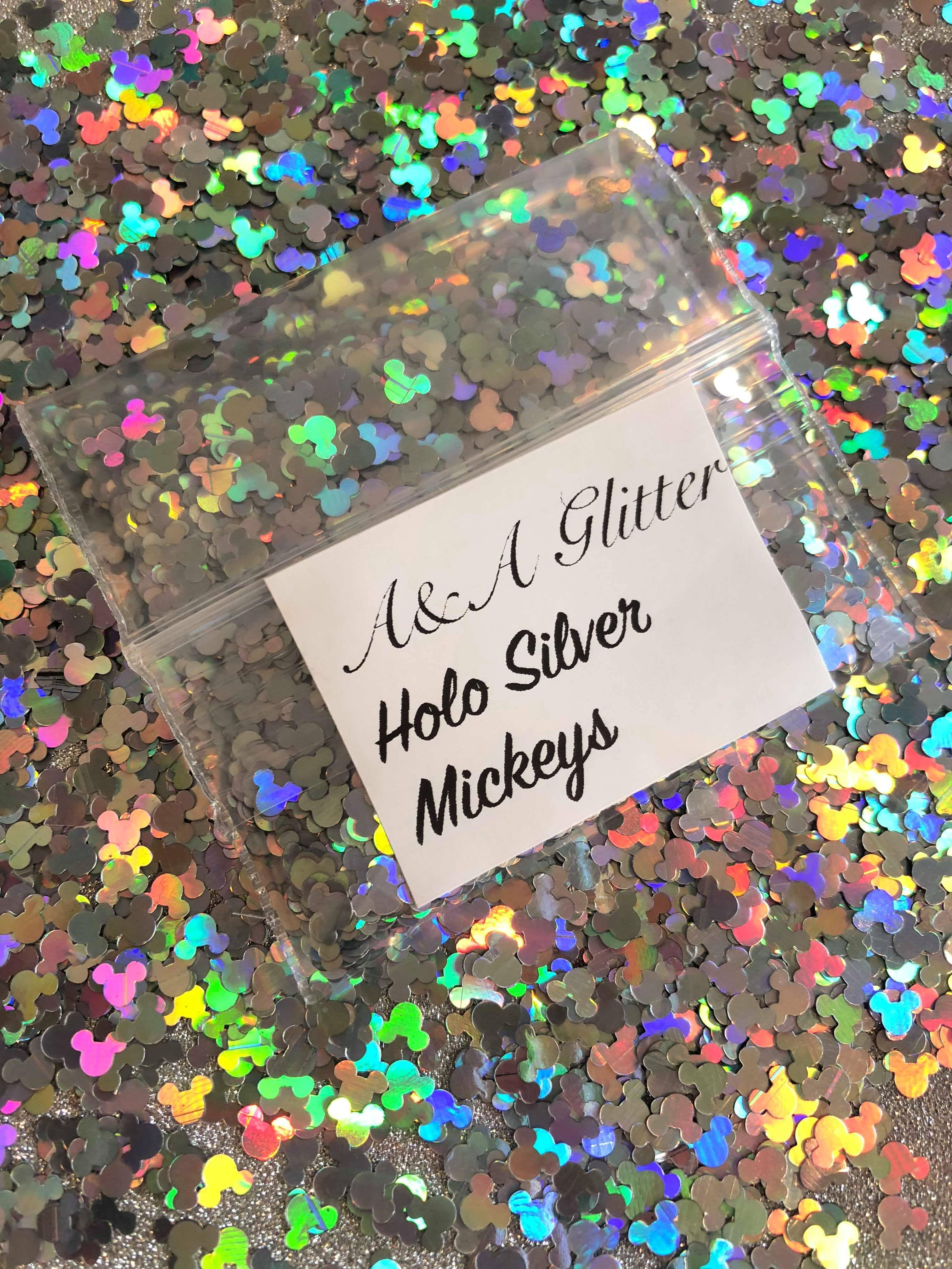Holo Silver Mickeys - A&A Glitter
