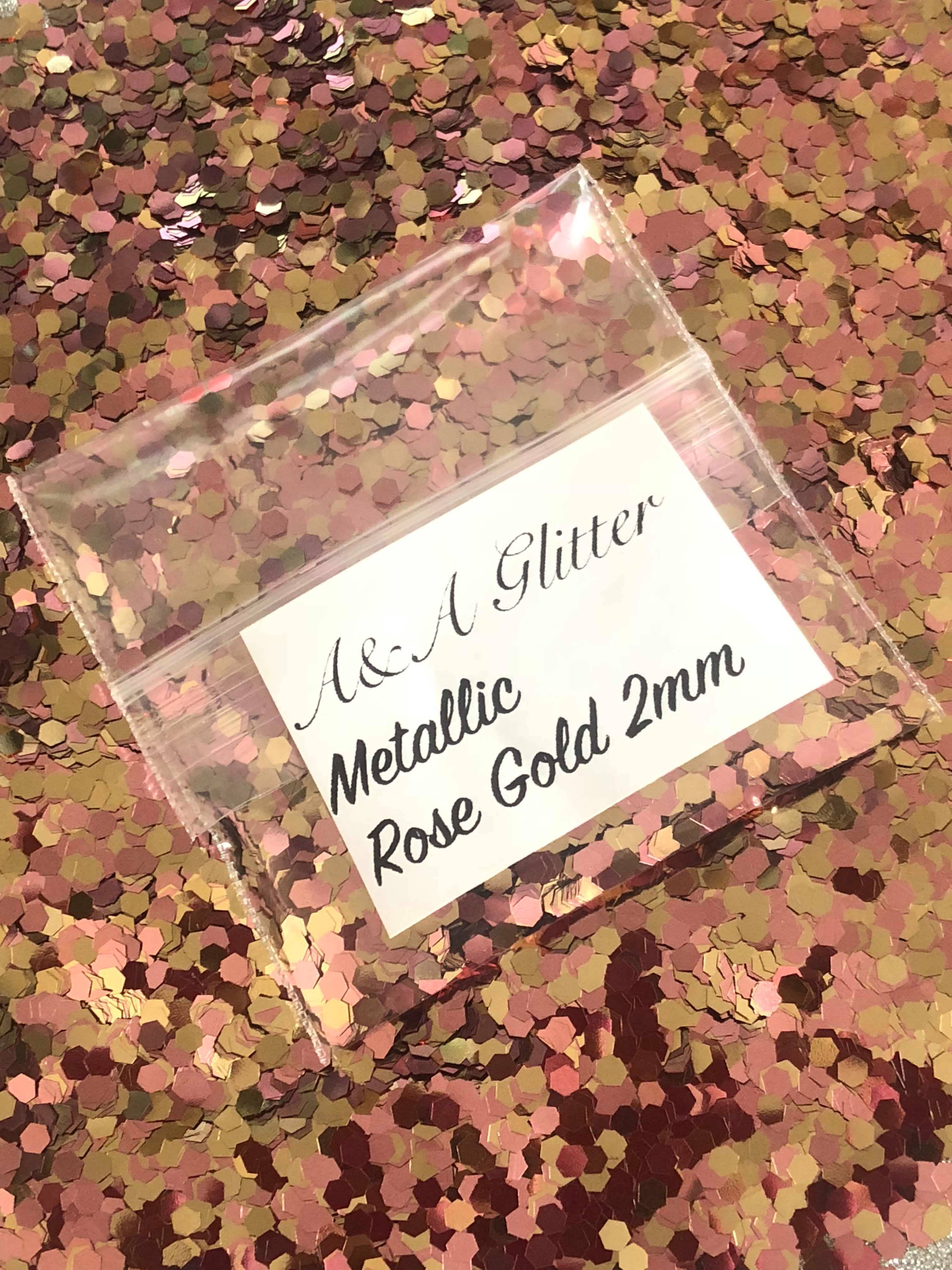 Metallic Rose Gold 2mm - A&A Glitter