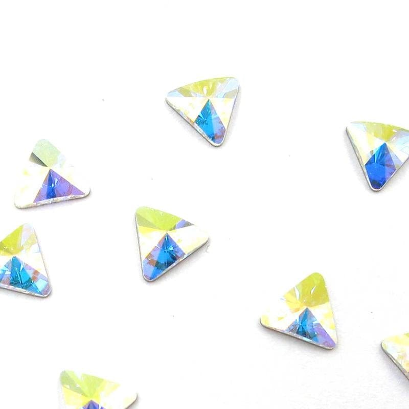 Swarovski® Triangles (Rivoli) - Crystal AB - 12Pcs