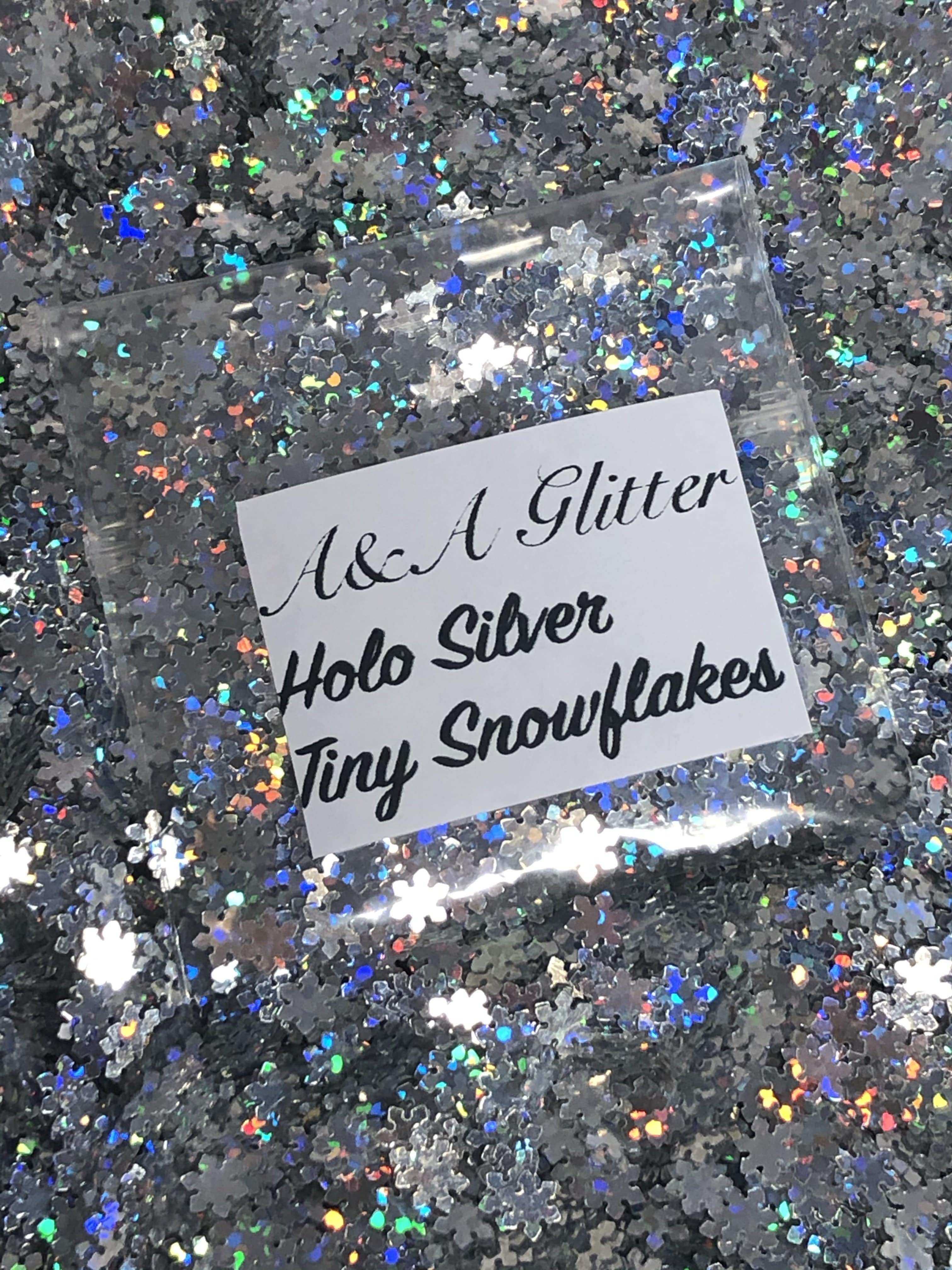 Holo silver- Tiny Snowflakes