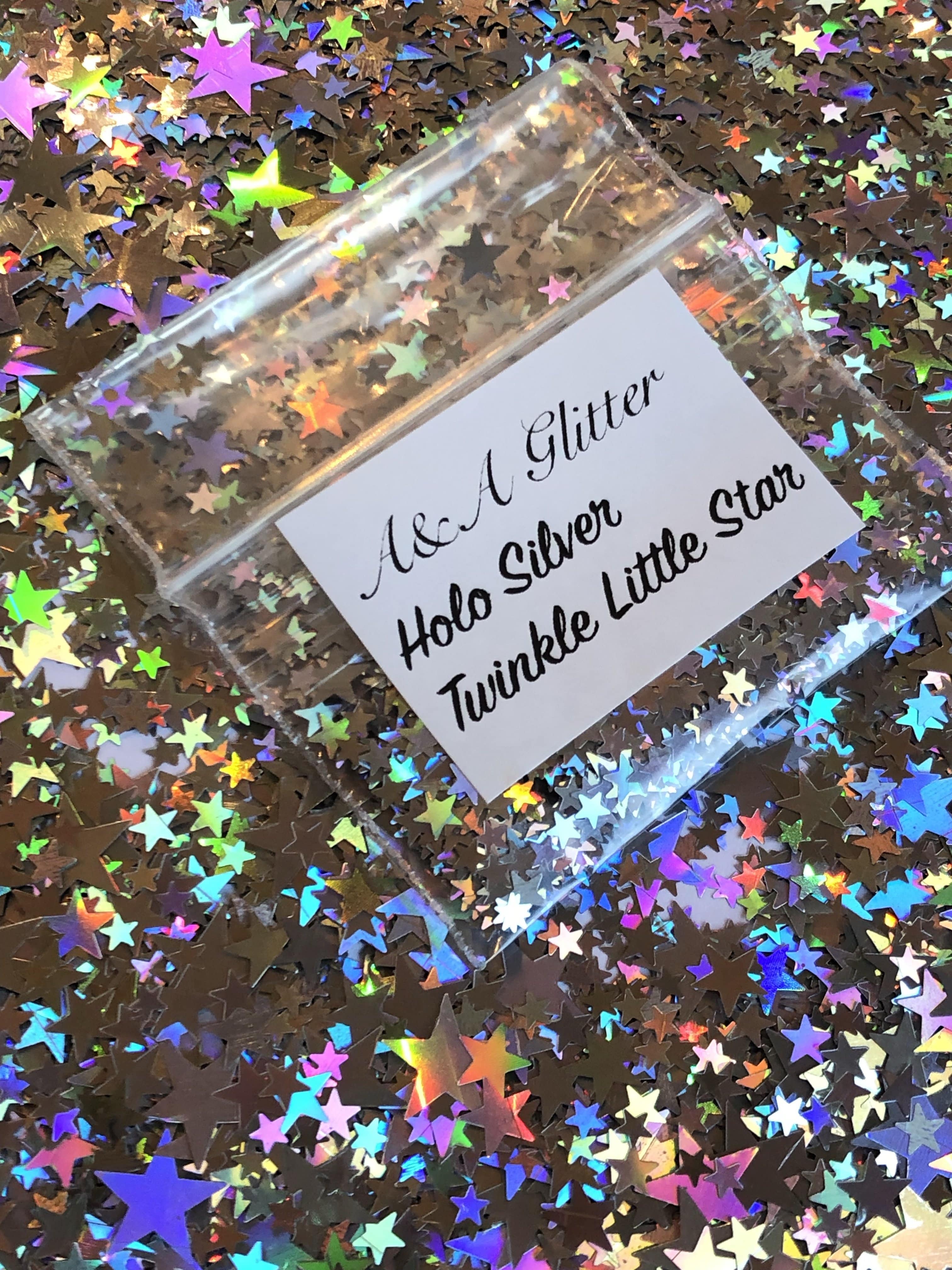 Holo Silver Twinkle Little Star - A&A Glitter